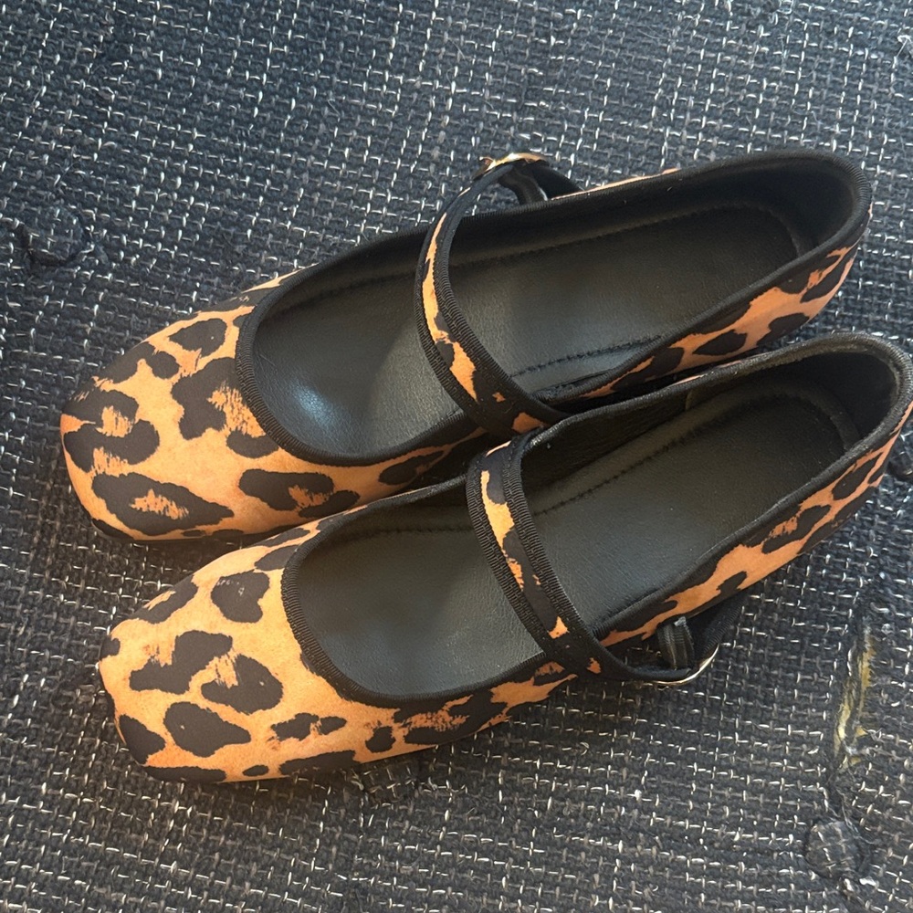 Leopard Print Mary Jane Flats